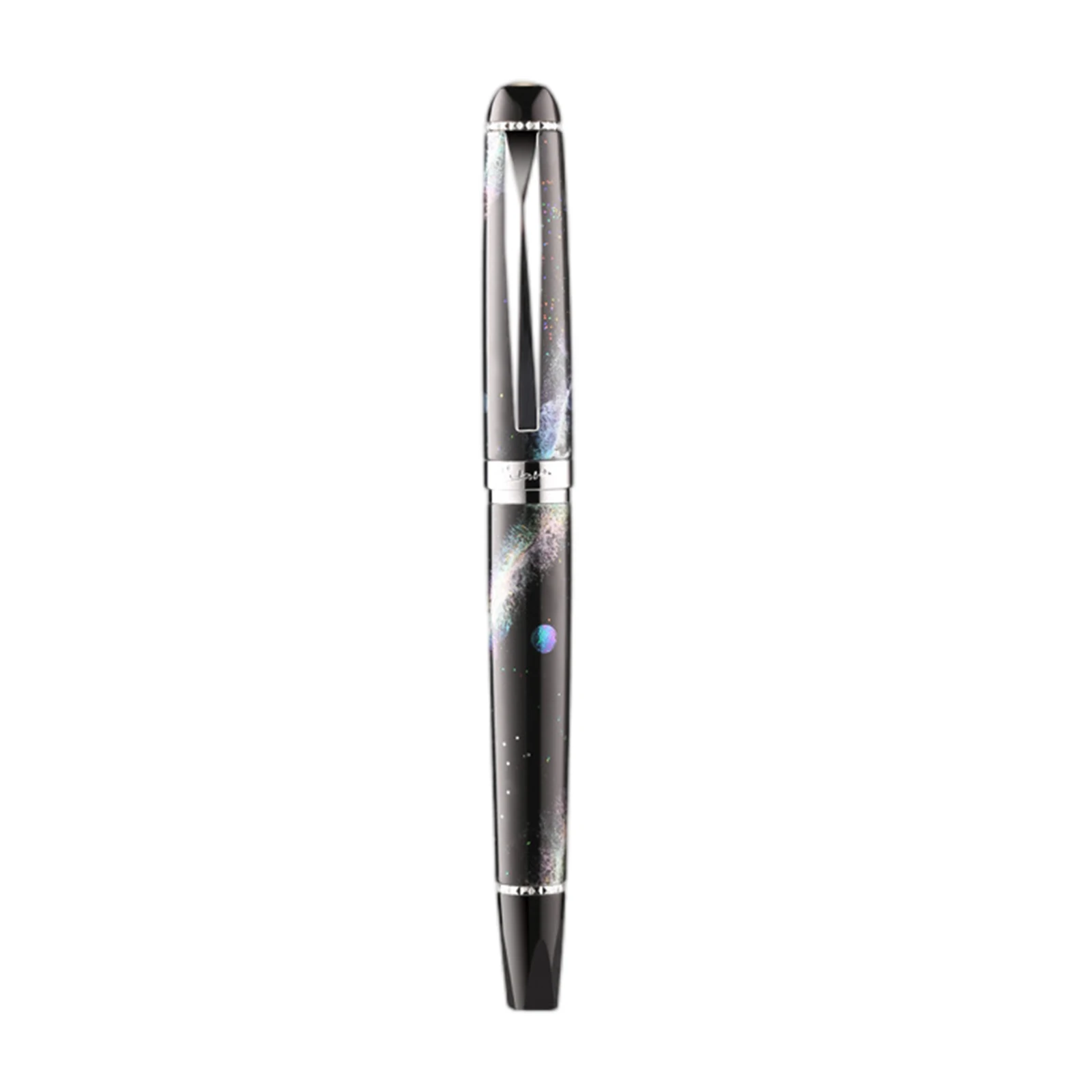 New PIMIO 926 Galaxy Fountain Pen Fine NIb 0.5mm Metal Black school supplies office business Writing Gift Pen with box