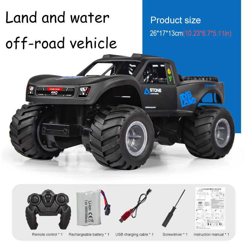 Amphibious waterproof climbing off-road vehicle four-wheel drive multi terrain off-road children's toy remote control vehicle