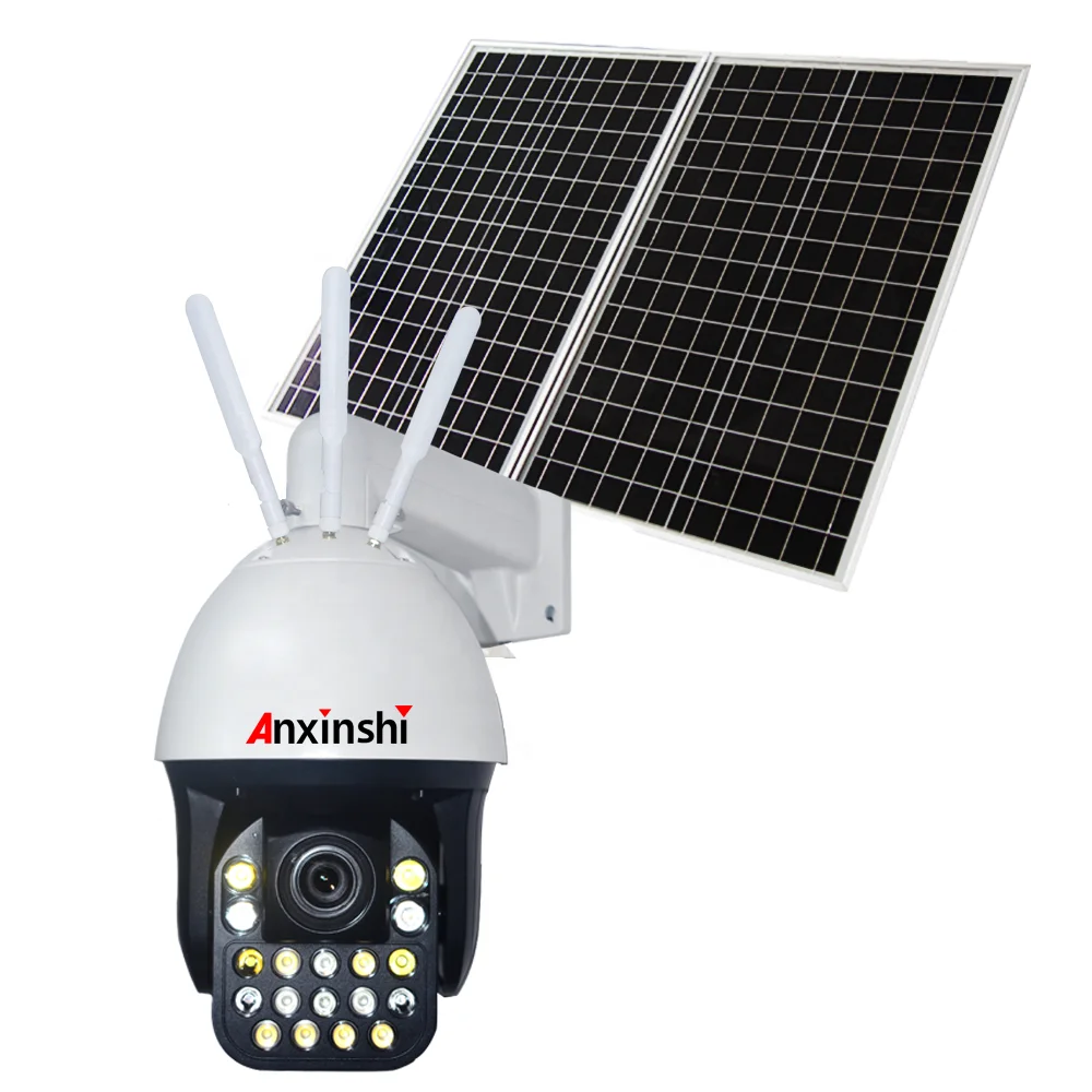 

Anxinshi Security 45X 5MP Auto Tracking 4G IR 400M Laser Solar Power IP Network PTZ Camera