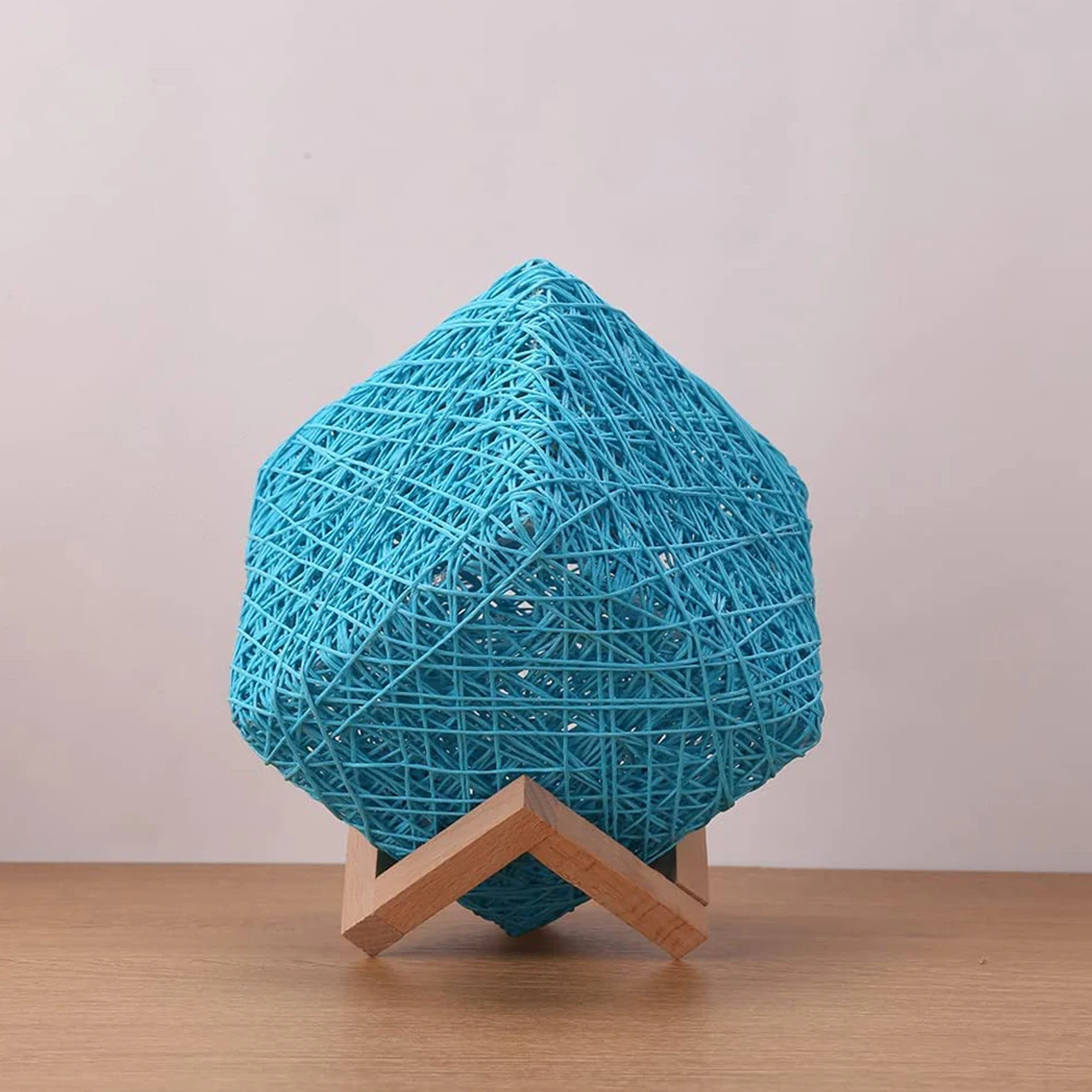 

Rattan Square Table Lamp Wood Star Sky Projection Night Light Home Decor Bedroom Children Room Safe Projector Gift