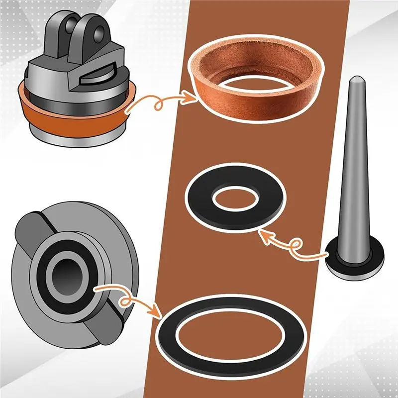 A36T-Replacement For Model 75 Garden Hand/Well Pump- Leather Cuff Piston Sleeves And Rubber O-Ring Seal Kit(3 Sets)
