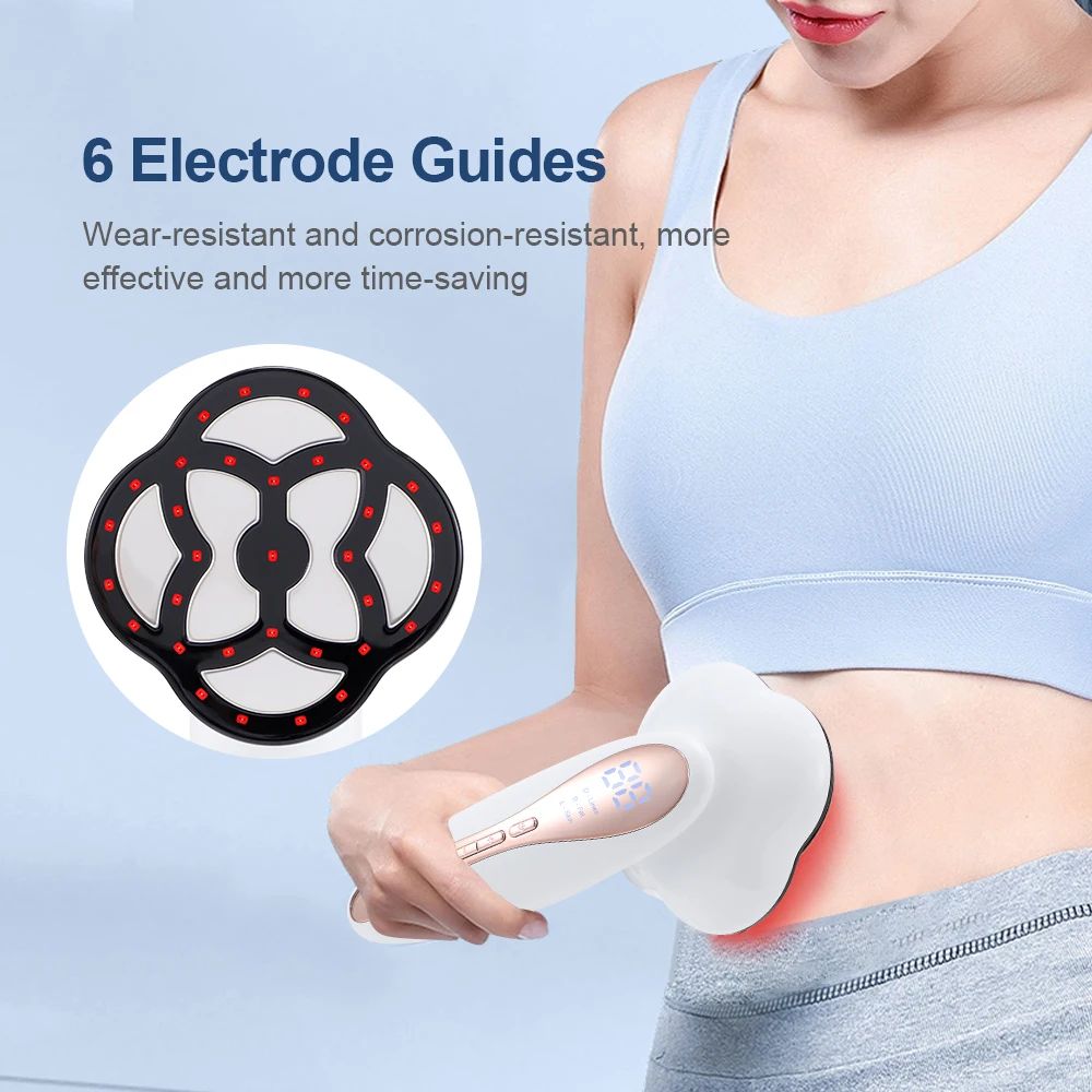 Electric Body Slimming Massager Fat Cellulite Remover Body Sculpting Device for Home Gym Muscle Heating Vibrating Fat-Removing