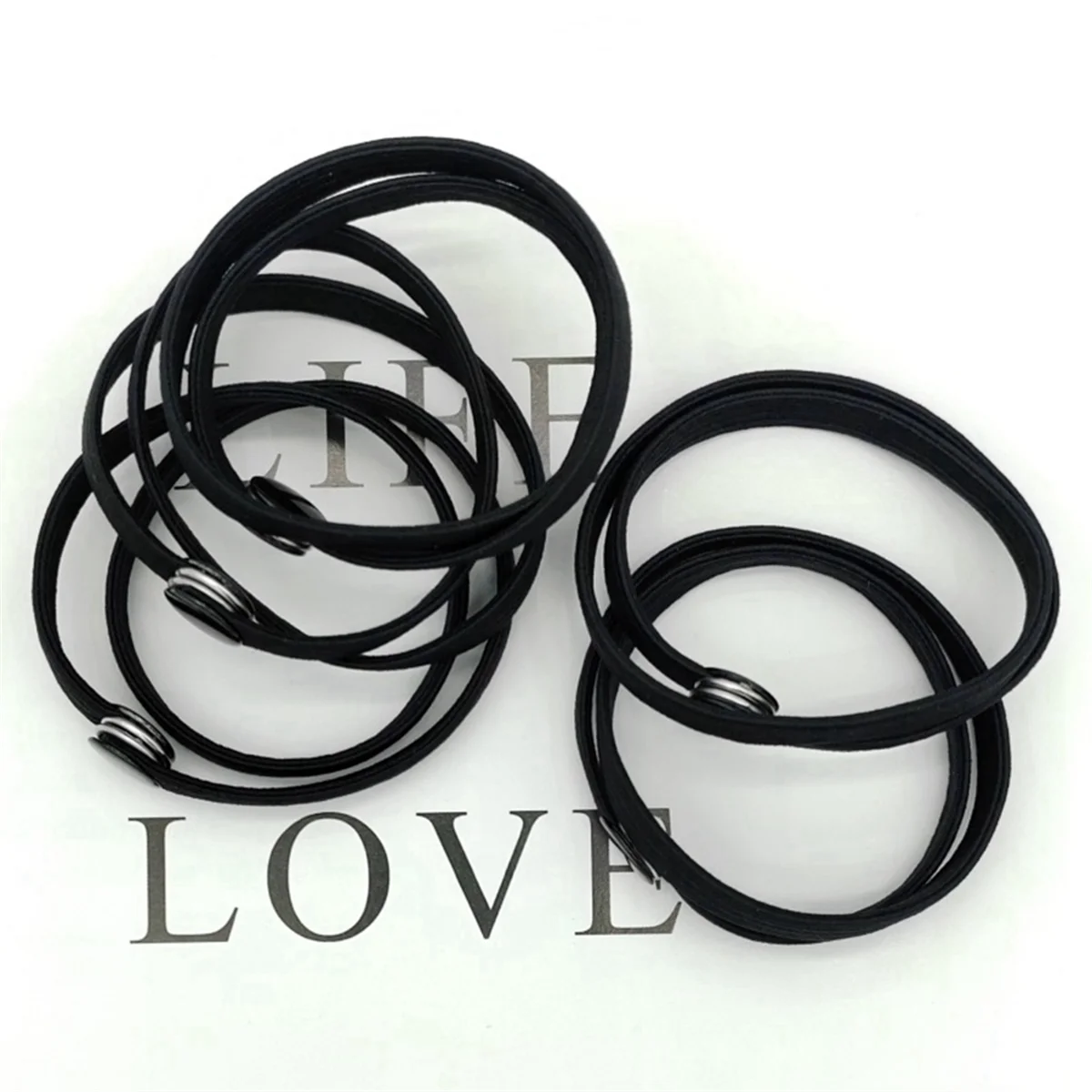 Neue 10 Stück elastische Snap-Haargummis für dickes Haar, natürliches lockiges Haar und Zopf, anschließbares Haarseil, verstellbares Haarband