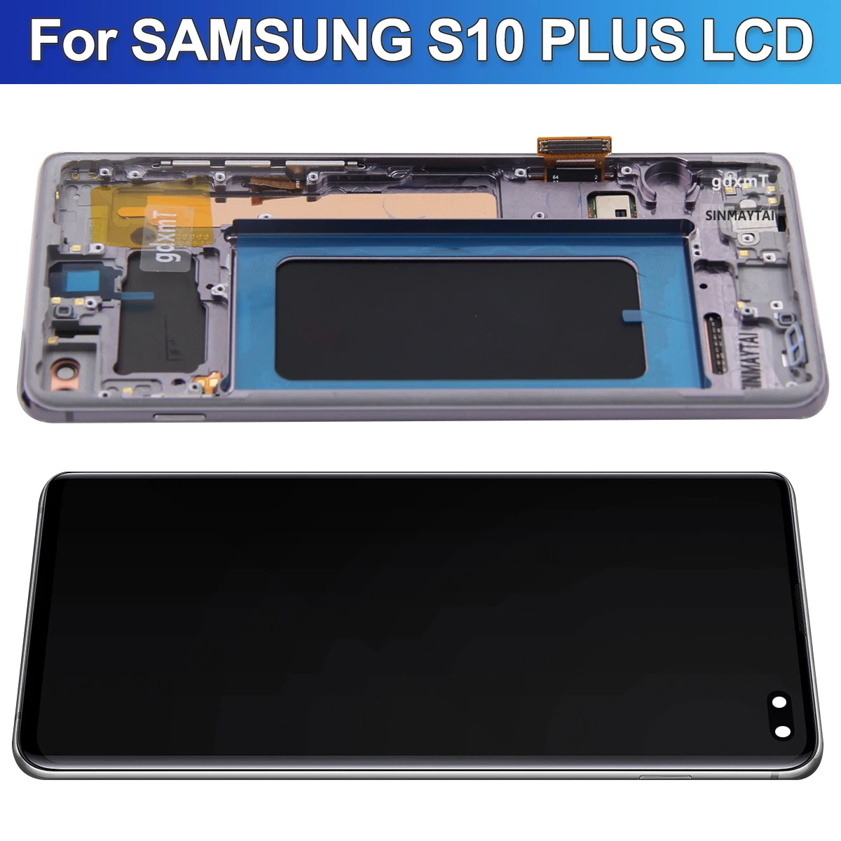 AMOLED For Samsung S10 Plus LCD Display Touch Screen Digitizer Assembly For Samsung S10+ G975, G975F, SM-G975F With Frame