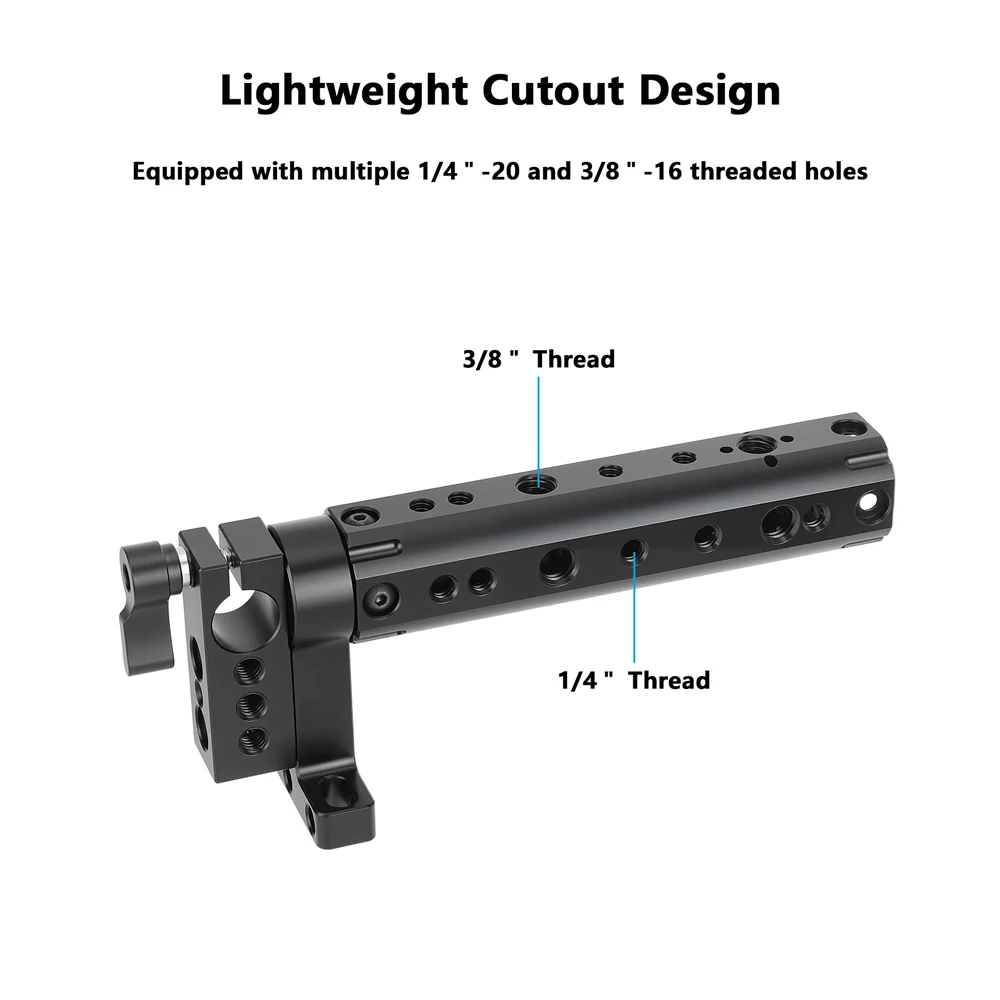 CAMVATE macchina fotografica universale gabbia Rig con impugnatura in legno Grip & Top impugnatura e supporto per scarpe per Canon Nikon Sony Panasonic Fujifilm X-T2