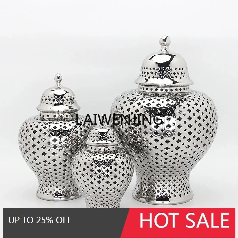 

T28-hollow ceramic general jar ornament modern creative decorative crafts