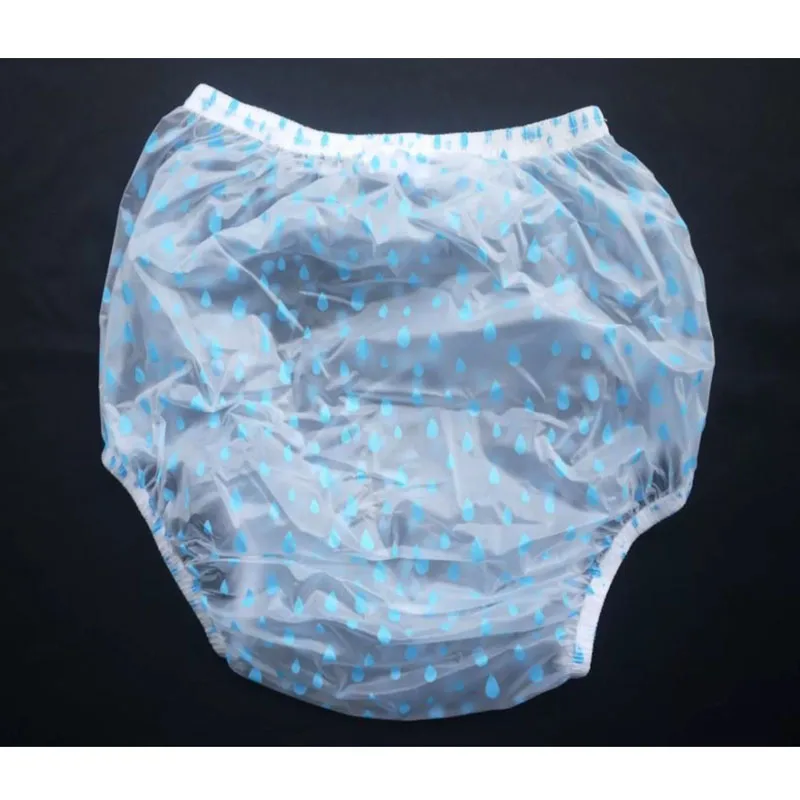 ABDL Large Soft PVC Plastic Underpants Adult Baby Diaper Coat Reusable Waterproof Incontinence pants Couple Transparent Panties