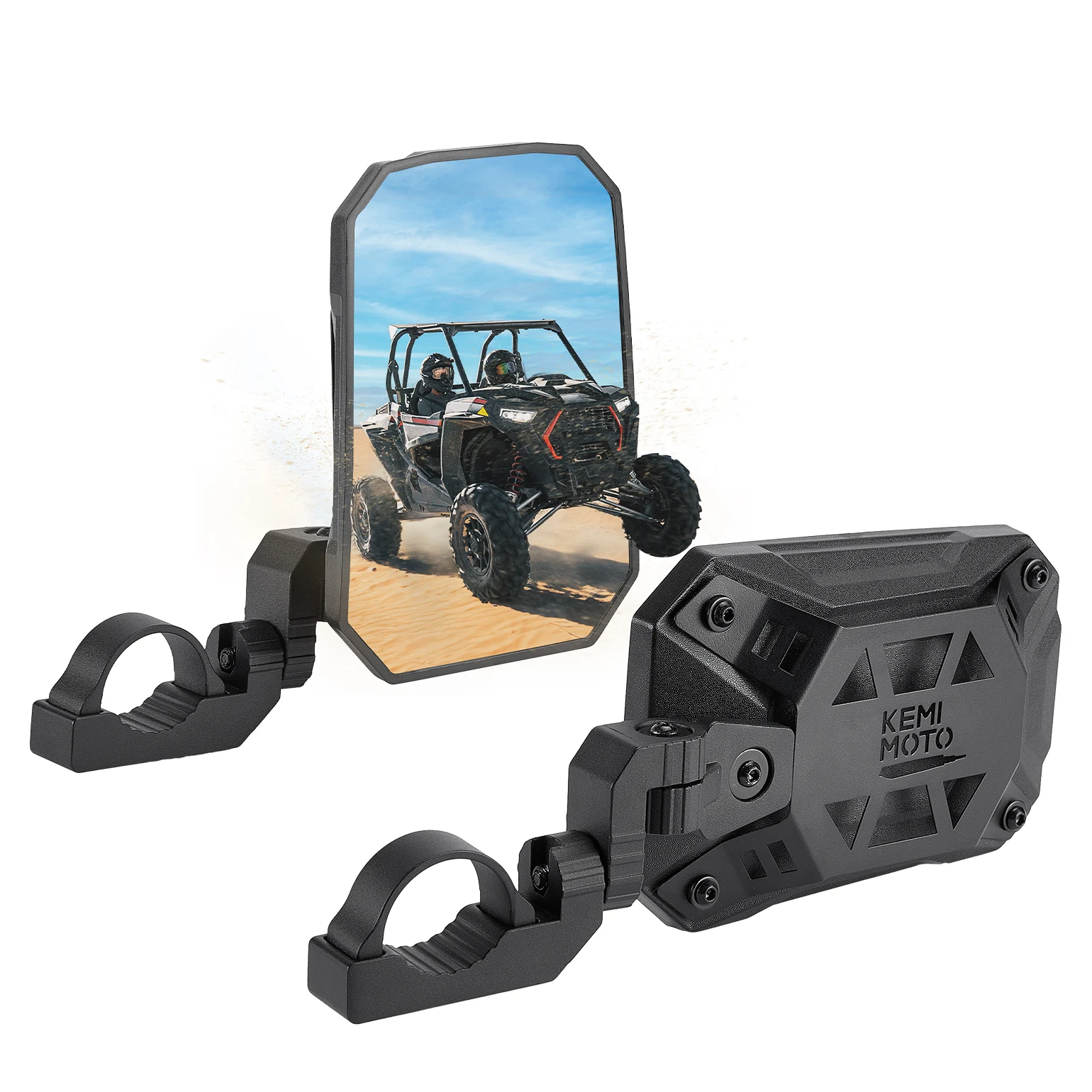 

UTV Side Mirror Wide View Fits 1.65-2 inch Roll bars Compatible with Polaris RZR Ranger For Can-Am Maverick X3