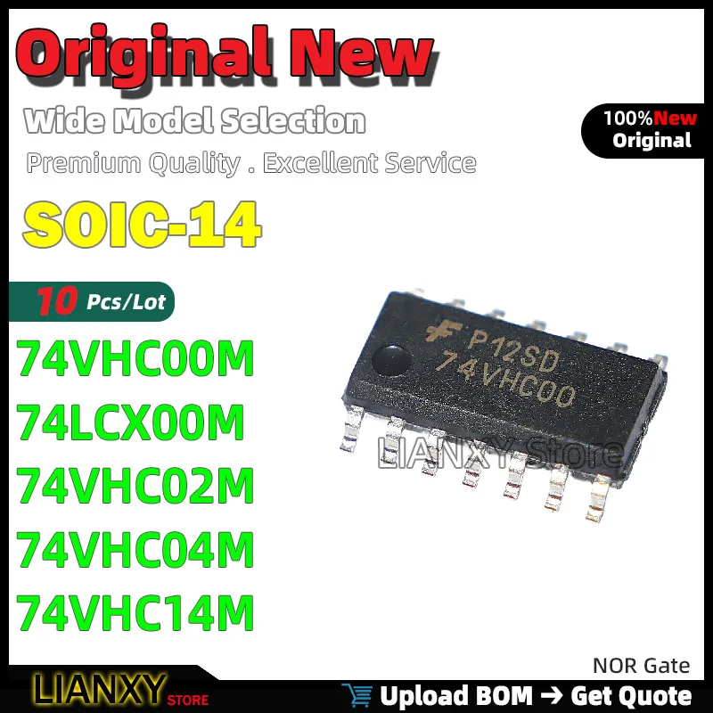 10Pcs SOIC-14 74VHC…