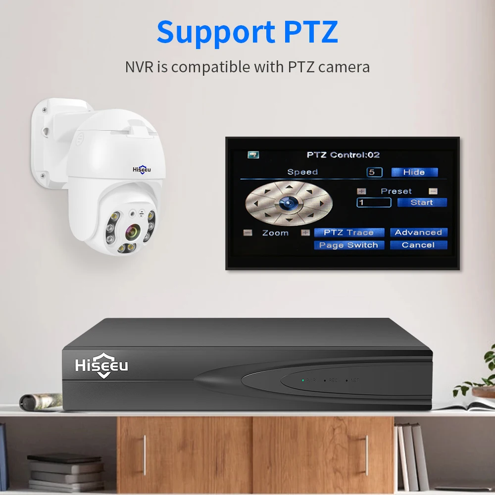 Hiseeu H.265+ HEVC 8CH 16CH 32CH CCTV NVR 4K 8MP 5MP 4MP 3MP 2MP IP Network Video Recorder For Surveillance Camera System Kit