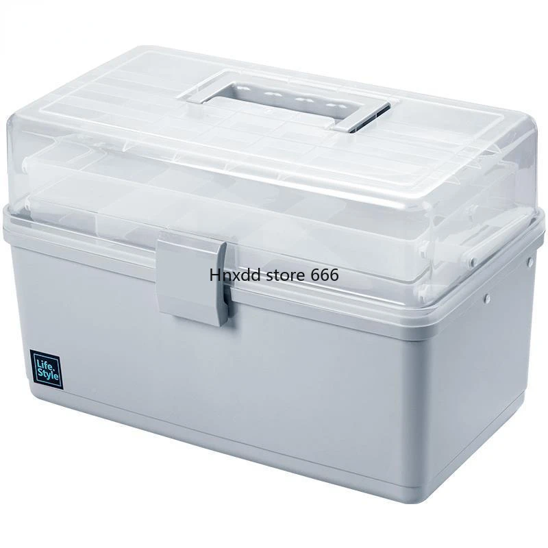 Partition compartment Large capacity portable electrical hardware parts Plastic storage box