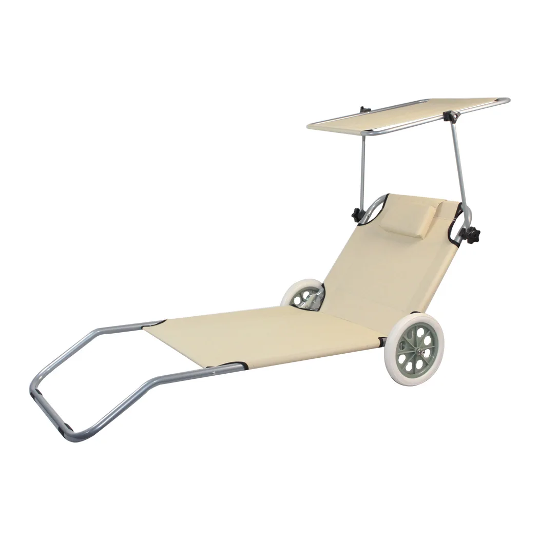 

Shade folding beach chair leisure outdoor wheelchair comfortable bed