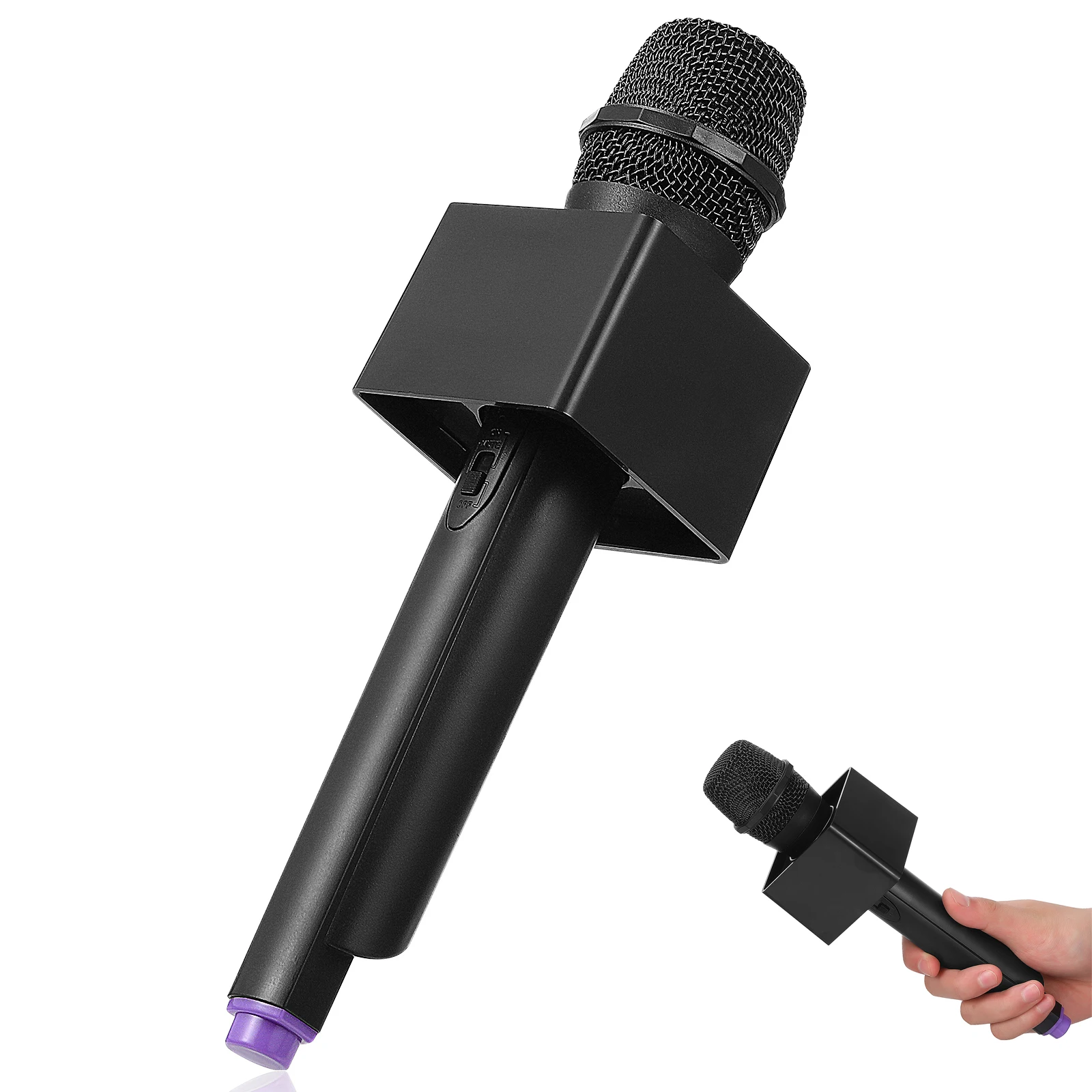 

Microphone Prop for Realistic Design Pretend Play Stage Performance Roleplay Flag Station Party Fun