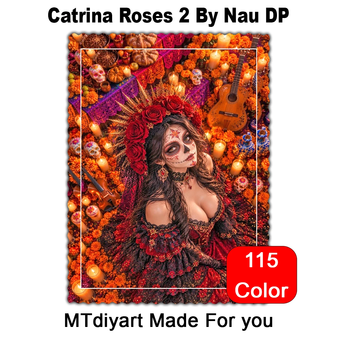Catrina Roses 2 By Nau DP 115 Colors 50x70 70x100 Diamond Painting - AliExpress 15