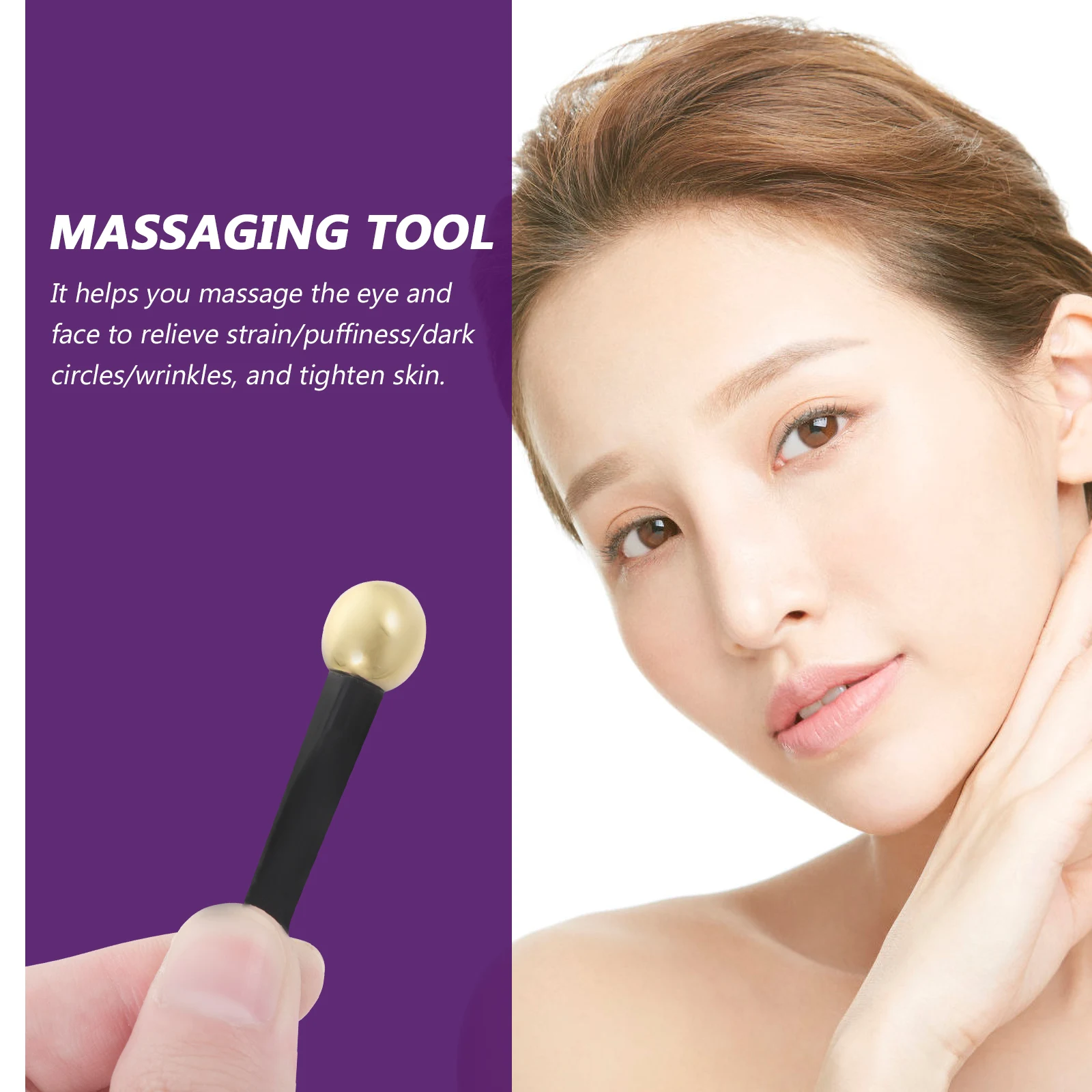 

2 Pcs Cream Spoon Zinc Alloy Plastic Moisturizing Massage Portable Compact Applicator Use Small Lightweight