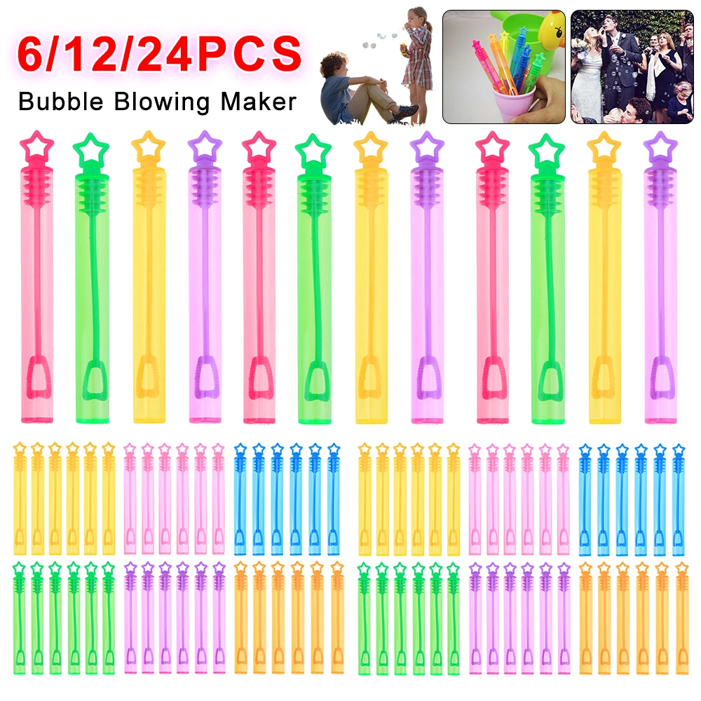 10-24PC Mini Cute Bubble Empty Tube Toy Kids Birthday Party Favors School Gifts Wedding Guests Souvenirs Pinata Rewards for Kids