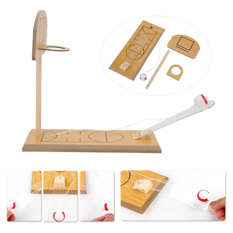 

MYMF-Wooden Mini Desktop Basketball Game Funny Basketball Game Sports Gifts For Kids