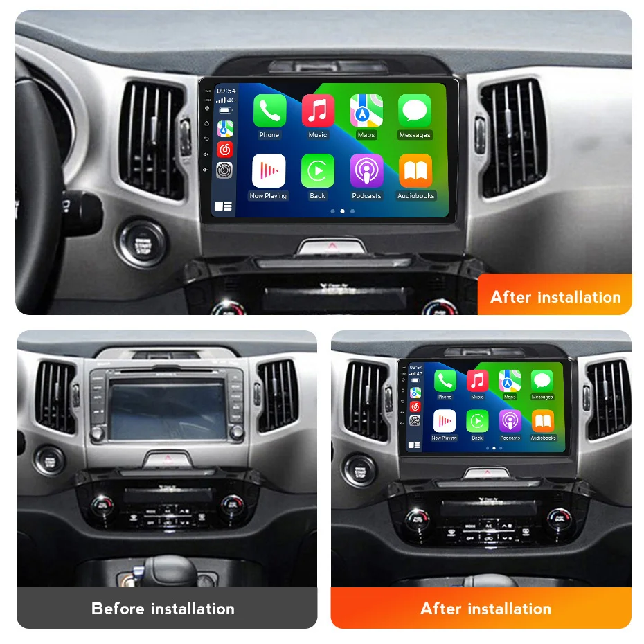 Navifly Car Radio Wireless CarPlay Car Multimedia GPS Navigation For Nokia Sports 2010-2016 Android Auto DVR Driving Recorder