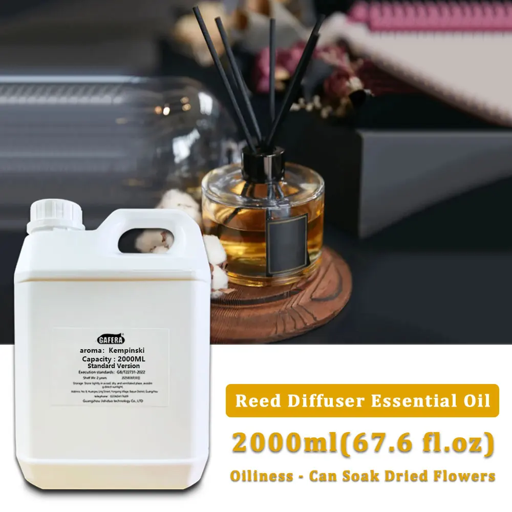 GAFERA 2000ml(67.6 fl.oz) Kempinski/Wild Bluebell Diffuser Supplements Essential Oil For Reed Diffuser & Fireless Aroma Diffuser