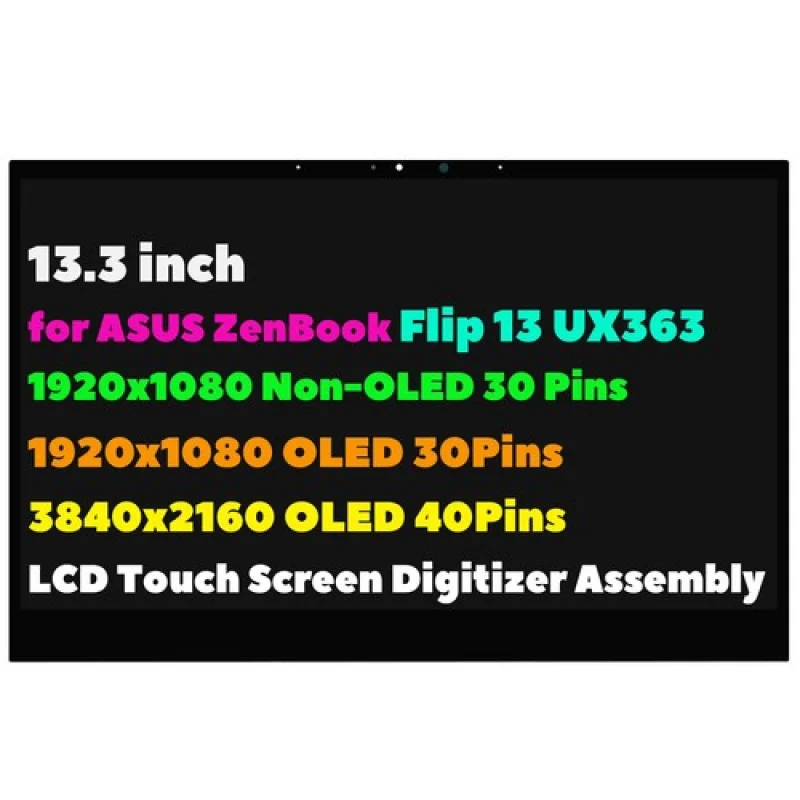 

A++OLED for ASUS ZenBook Flip 13 UX363JA-DB51T LCD Touch Screen Digitizer Assembly