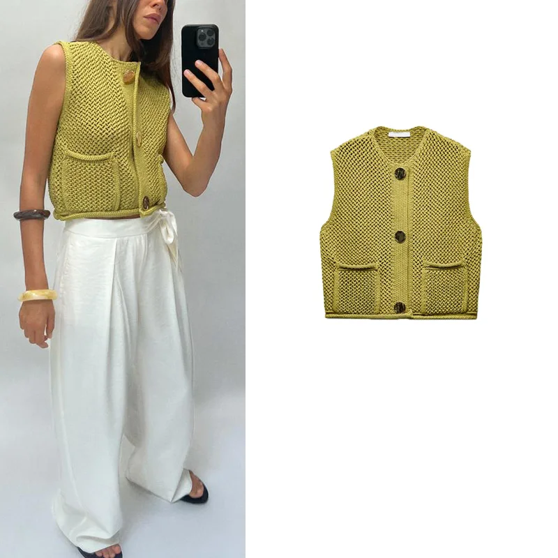 

Spring New Loose Lazy Thi Needle Svel V-Ne ort Knitted Open Cardigan Top for Women Polyester Fiber 00%
