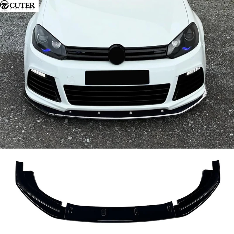 

Golf 6 Mk6 R20 PP Bright Black Carbon Look Front Bumper Lip Splitter for Volkswagen Golf Vi Mk6 R20 Bumper 2010-2013