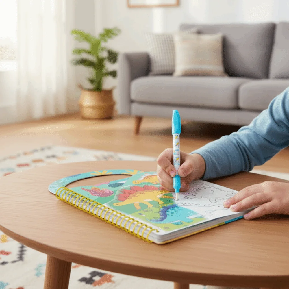 Livre de coloriage magique réutilisable, jeu sensoriel, bricolage, livre de dessin magique avec stylo, peinture, dessin, éducation précoce