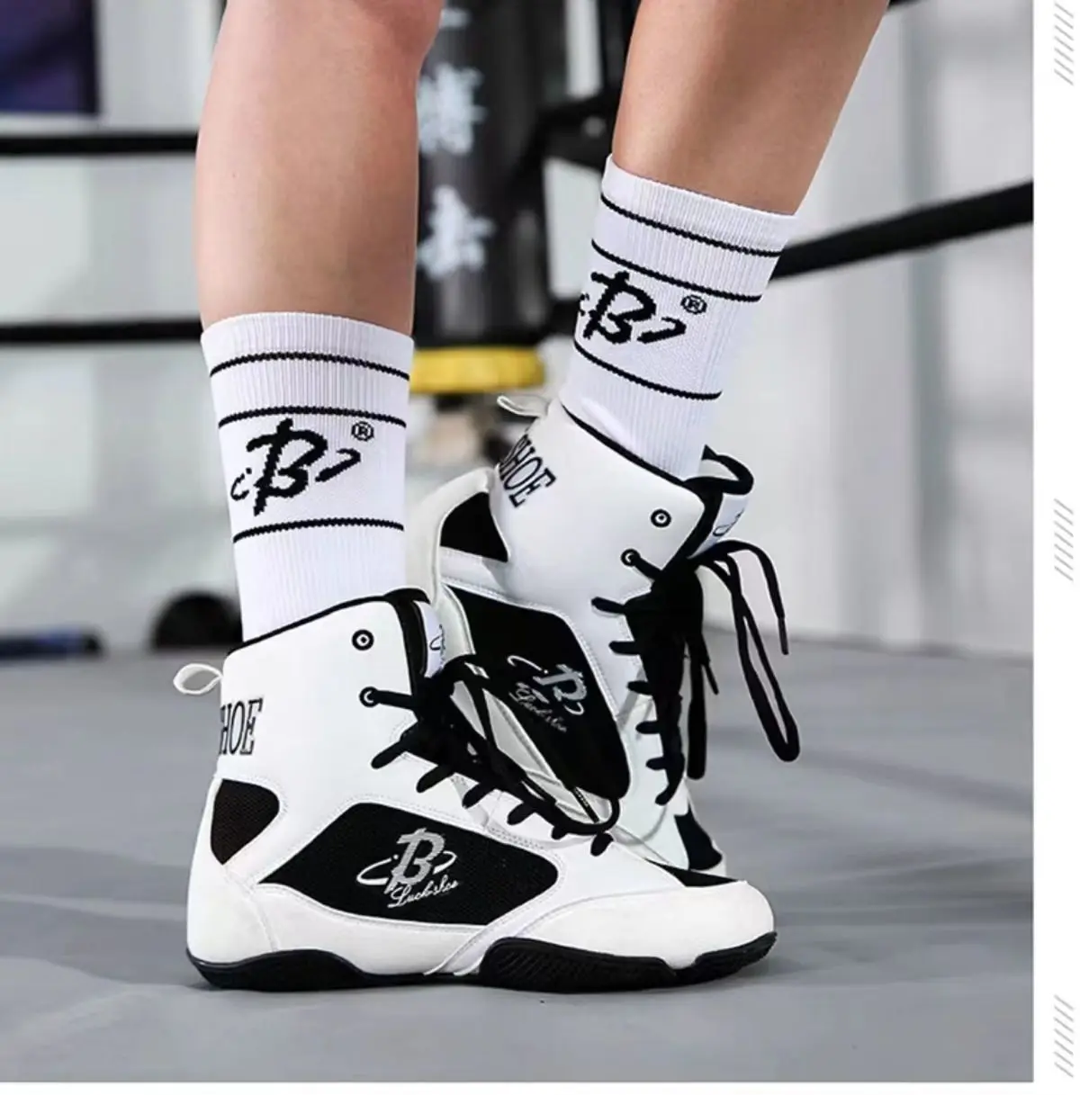 Men's and Women's Professional Unisex Wrestling Shoes Indoor Boxing Fighting Training Boots Boxing Wrestling Shoes