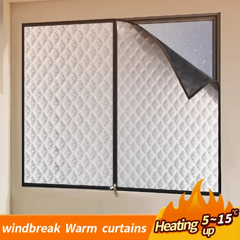 

Zipper,Windproof warm curtains, winter,bedroom,insulation film,cold proof sealed window film，door，screen window，Light blocking