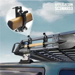 360 Degree Rotating Holder Universal Shovel Mount Durable Wall Mounting Shovel Mount Brackets Mount for Roof Rack Accessories