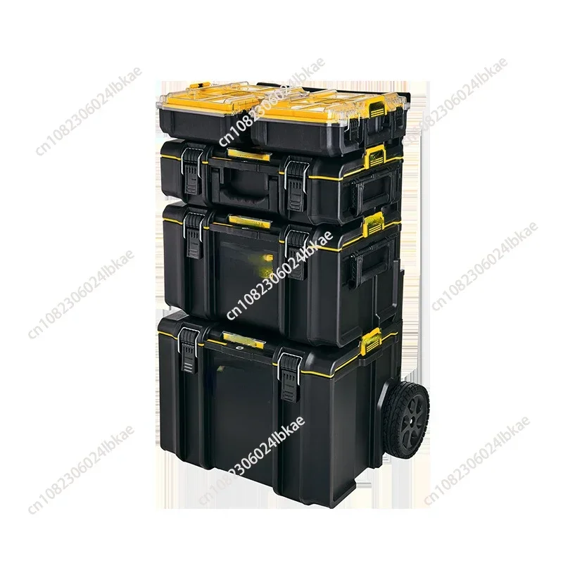 ST83346  IP54 Mobile Portable Storage Box Lockable Stackable High Capacity Tool Parts Box