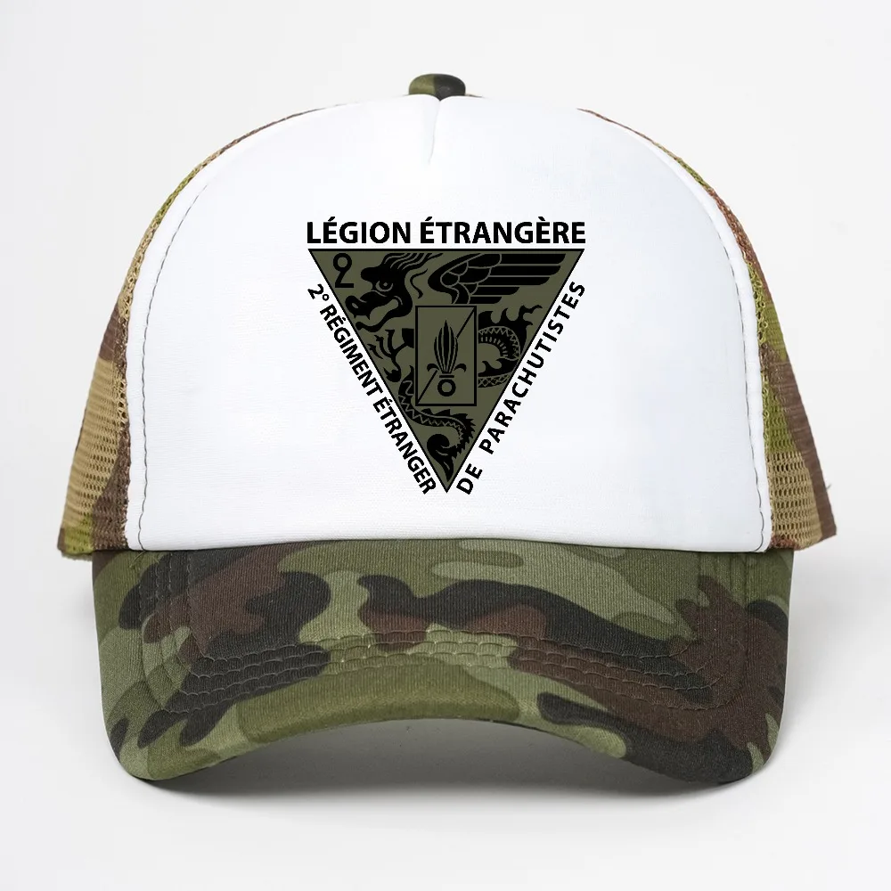 New French Foreign Legion Special Forces World War Army print baseball cap summer casual mesh trucker hat sun Snapback hats