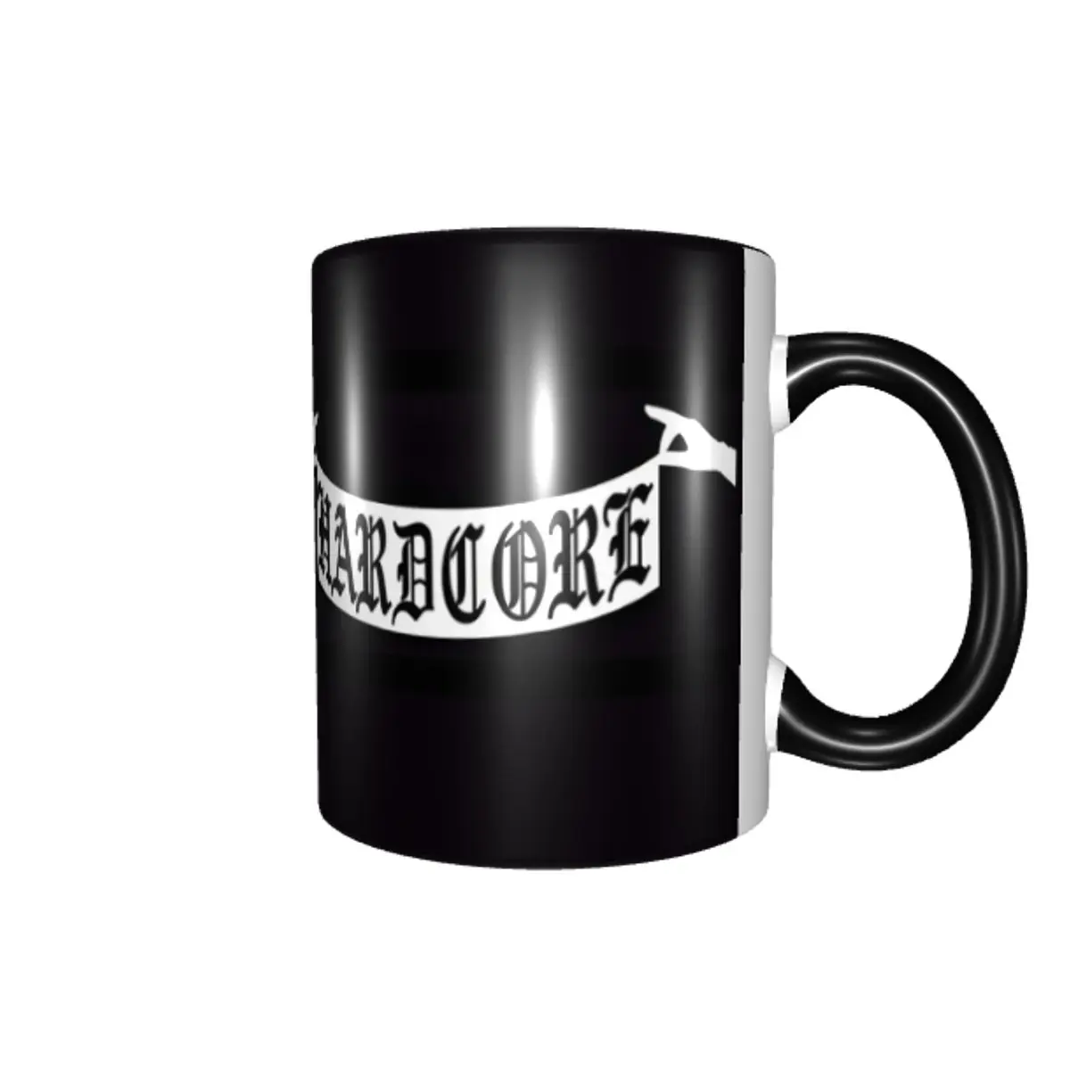 Personalized H-Hardcores Punk Coffee Mug DIY Metal Music Pattern Ceramic Mug Creative Gift