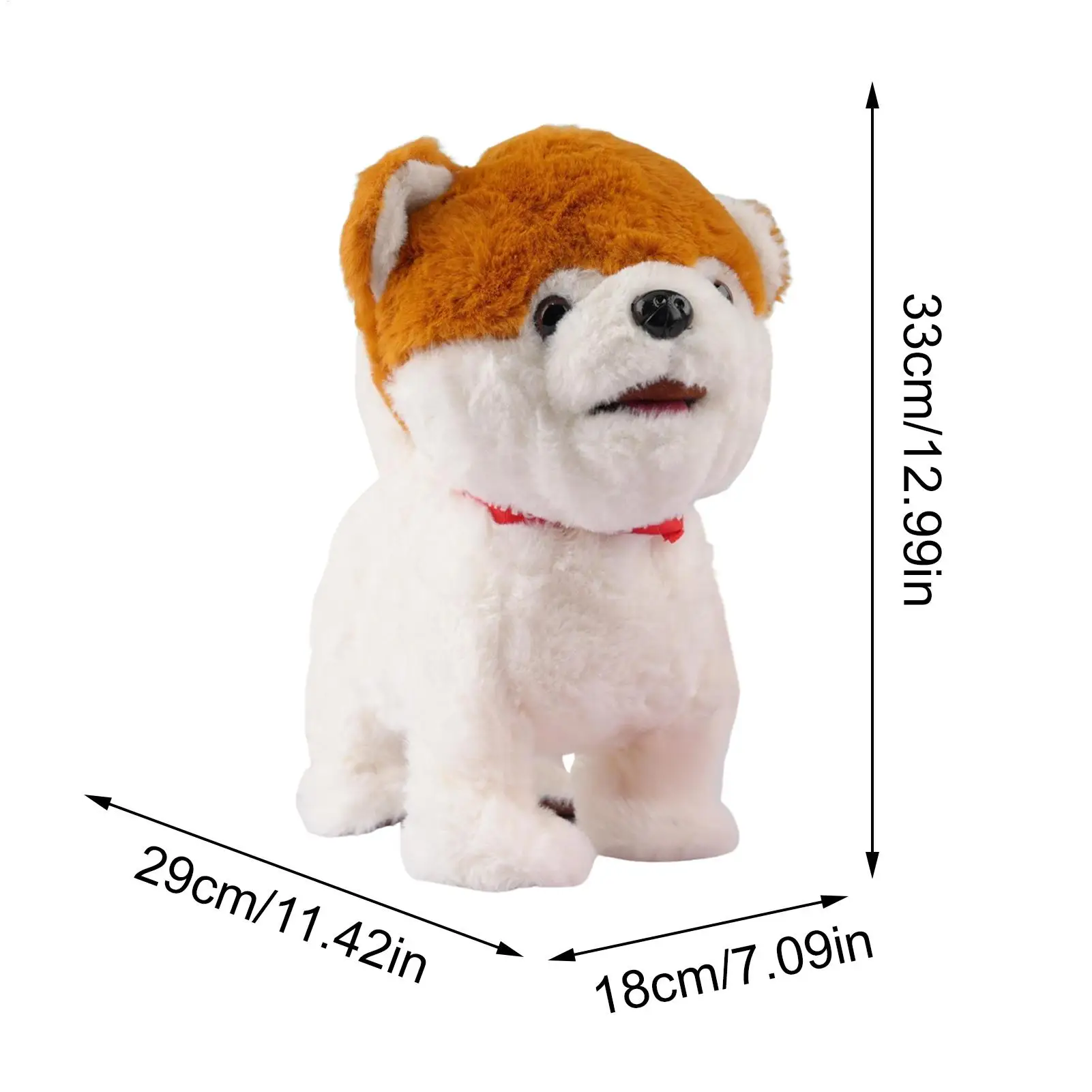 Perro Robot de peluche realista, juguete inteligente suave con detección táctil, perro Robot Ai con sonidos, imitador para niños, niñas, cumpleaños, Navidad