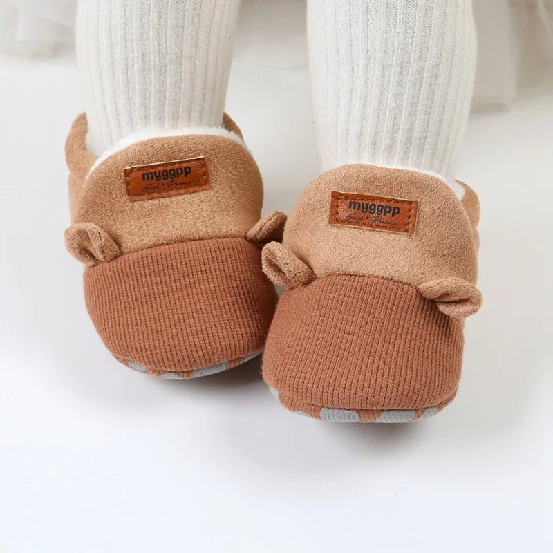 Autumn Winter Baby Warm Plush Shoes Newborn Cotton First Walkers Infant Boys Girls Toddler Baby Soft Sole Prewalker 0-18Months