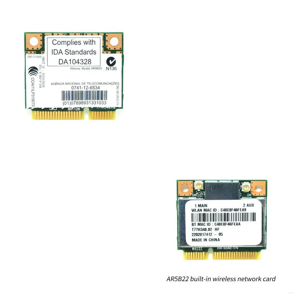 462E AR5B22 Fast Wireless Networking Card, 300Mbps BT4.0 For Small PCIE Laptops