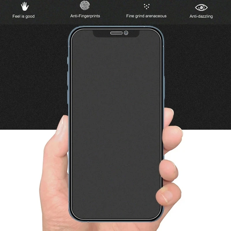 1-5 Piezas Templado Mate para iPhone 17 16 15 14 13 12 11 Protector de Pantalla Esmerilado para iPhone 17 Pro Max 13 Mini Película de Vidrio 3
