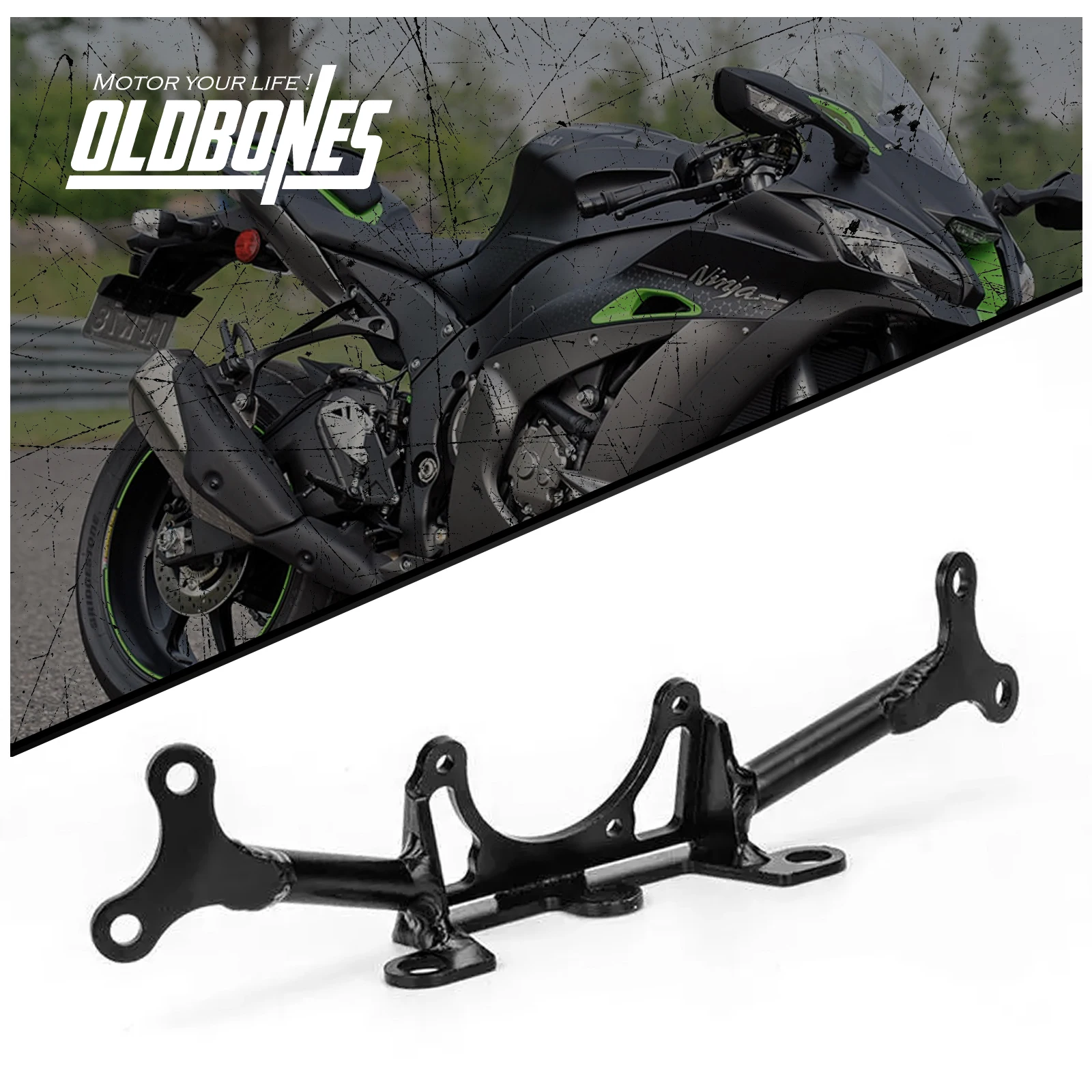 

2 Style Aluminum Motorcycle Front Upper Headlight Fairing Bracket Stay Racer For KAWASAKI ZX10R ZX 10R 2011-2015 2016-2018