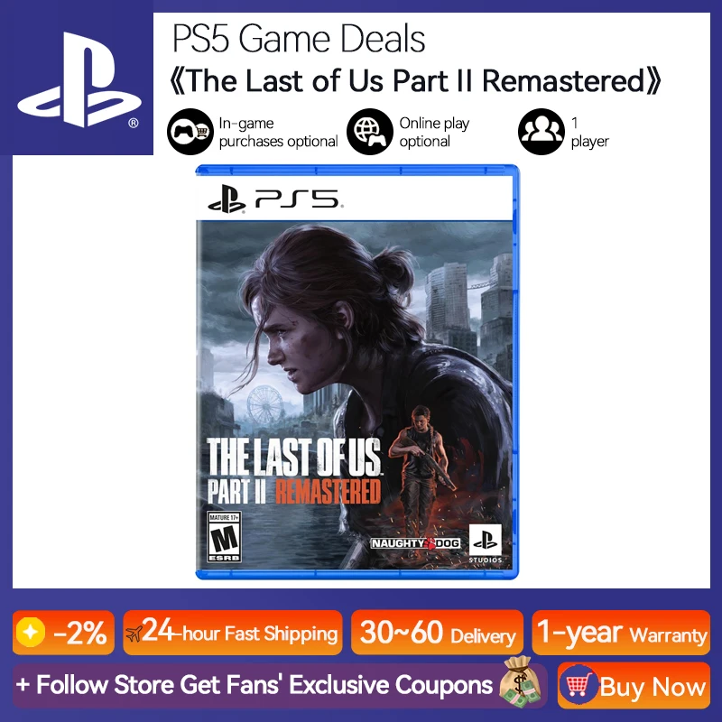 Sony PlayStation 5 The Last of Us Parte II ofertas de juegos PS5 remasterizadas físicas para consolas de juegos de versión CD PlayStation5 PS5