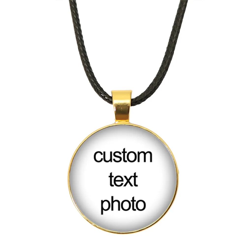 Customized Personalized Photo Pendant Rope Chain Necklace Photo For Your Baby Baby Mom and Dad Grandparents Gift Family Members