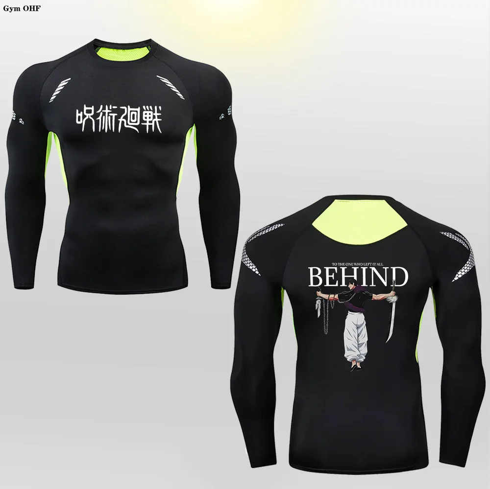 Gym Clothing Men's Compression Round Neck New Knitted Sportswear T-shirts Outdoor Play Badminton Breathable Fitness Running Clot