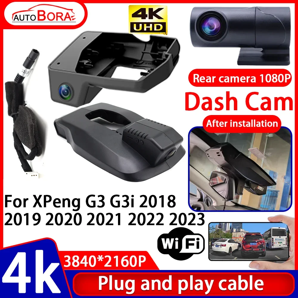 

ZhuCamX Video Recorder 4K UHD Plug and Play Car DVR Dash Cam Camera for XPeng G3 G3i 2018 2019 2020 2021 2022 2023