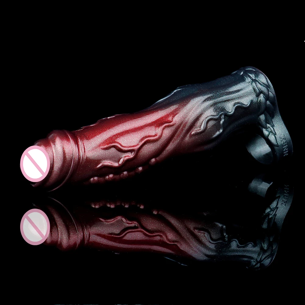 SXM القضيب توسيع كم سيليكون دسار غمد القضيب موسع خاتم الديك الجنس لعب رجل تأخير القذف الواقي الذكري قابلة لإعادة الاستخدام #3