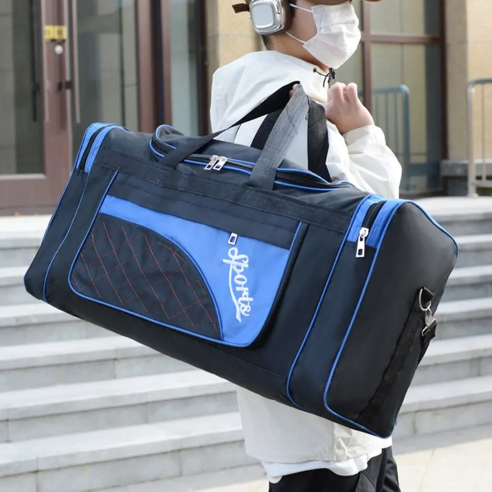 

Large Capacity Travel Duffel Bag Dustproof with Shoe Compartment Travel Luggage Handbag Portable Casual Sports Fitness Bag