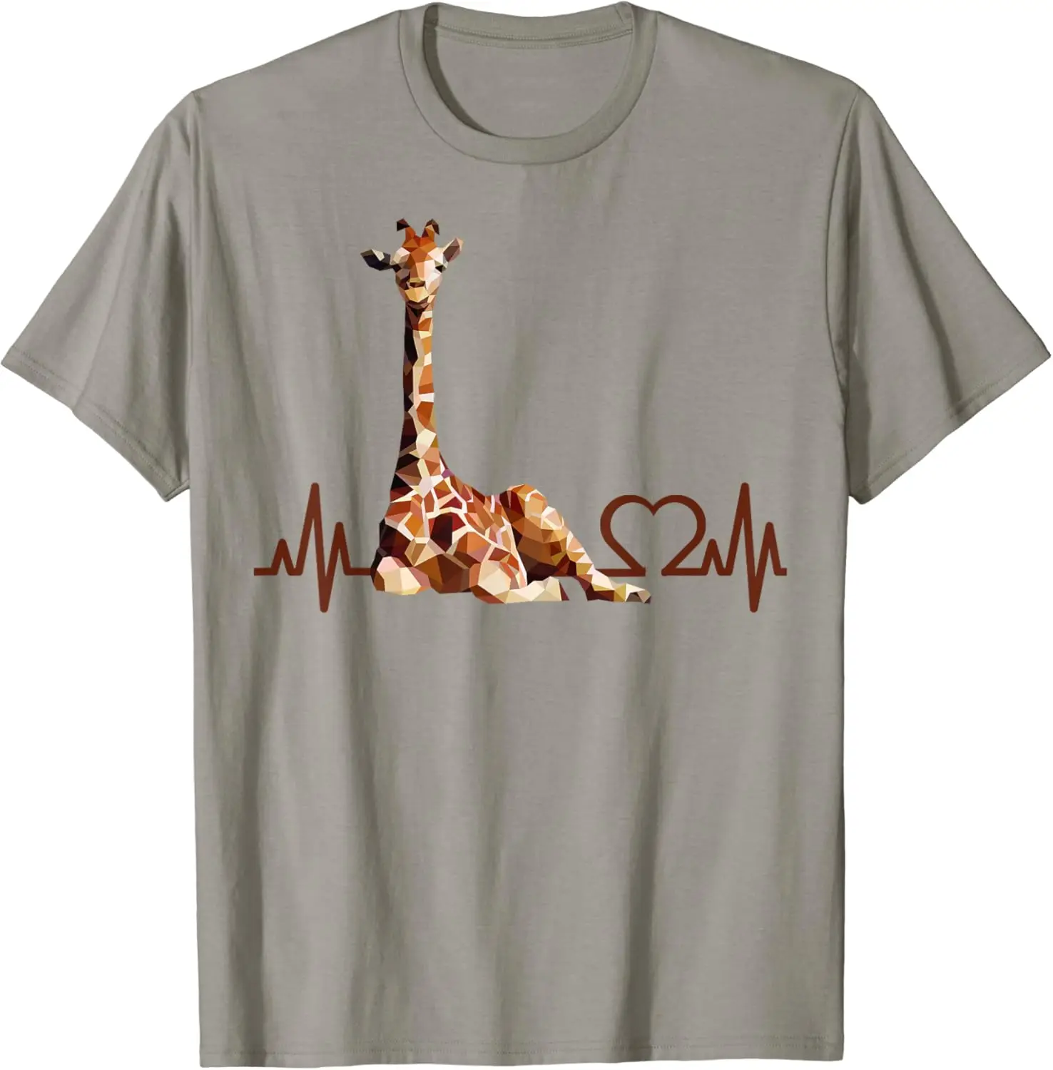 Birthday Giraffe Heartbeat Shirt for Woman Man Kids 100% Cotton