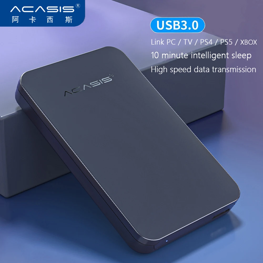 2TB 1TB ACASIS'' 500GB 320GB Super External Hard Drive Disk USB3.0 HDD Storage For PC, Mac,Tablet, Xbox, PS4, PS5,TV HD