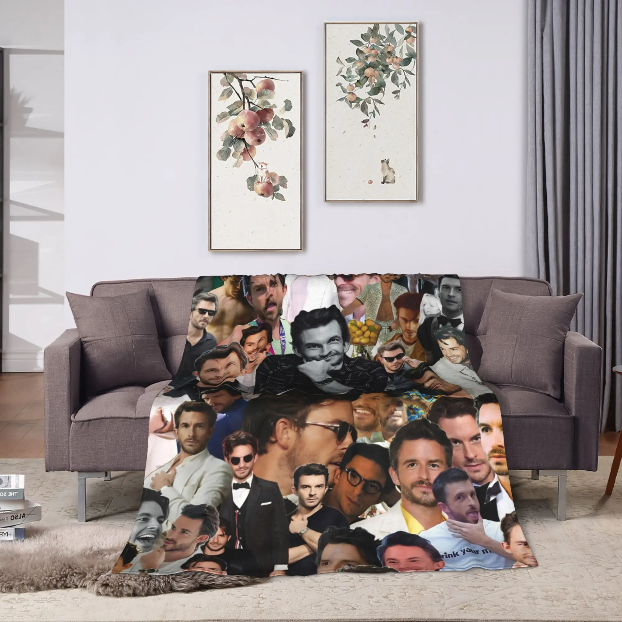 Jonathan Bailey Blanket Quality Soft Warm  Throw Blanket Autumn Travel Office Couch Chair Print Bedspread