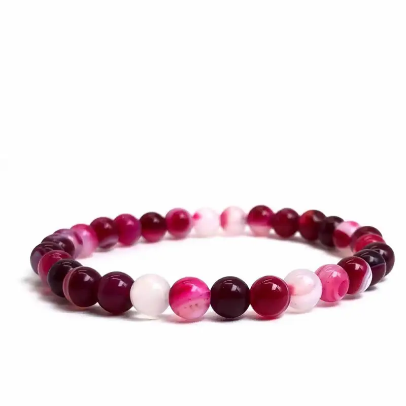Handmade Natural Gemstone Chakra Bracelet, Elastic Stretch Jewelry