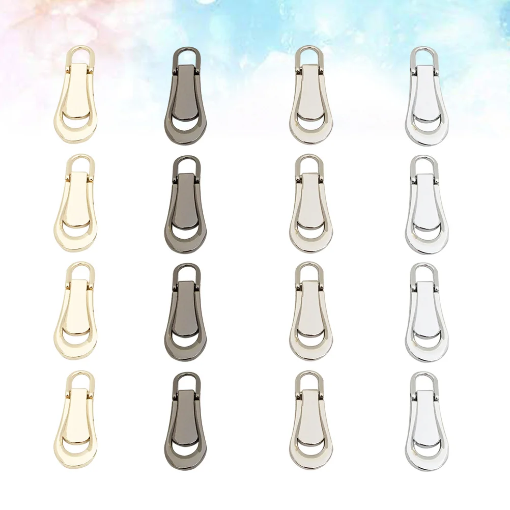 

12pcs Metal Zipper Puller For Luggage Replacement Fashion Zipper Head Diy Sewing Repair Accessories Bag Craft Tool
