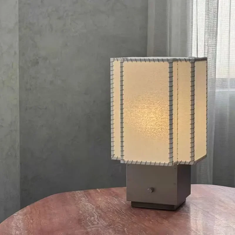 Handmade parchment lampshade, stepless dimming, living room and bedroom